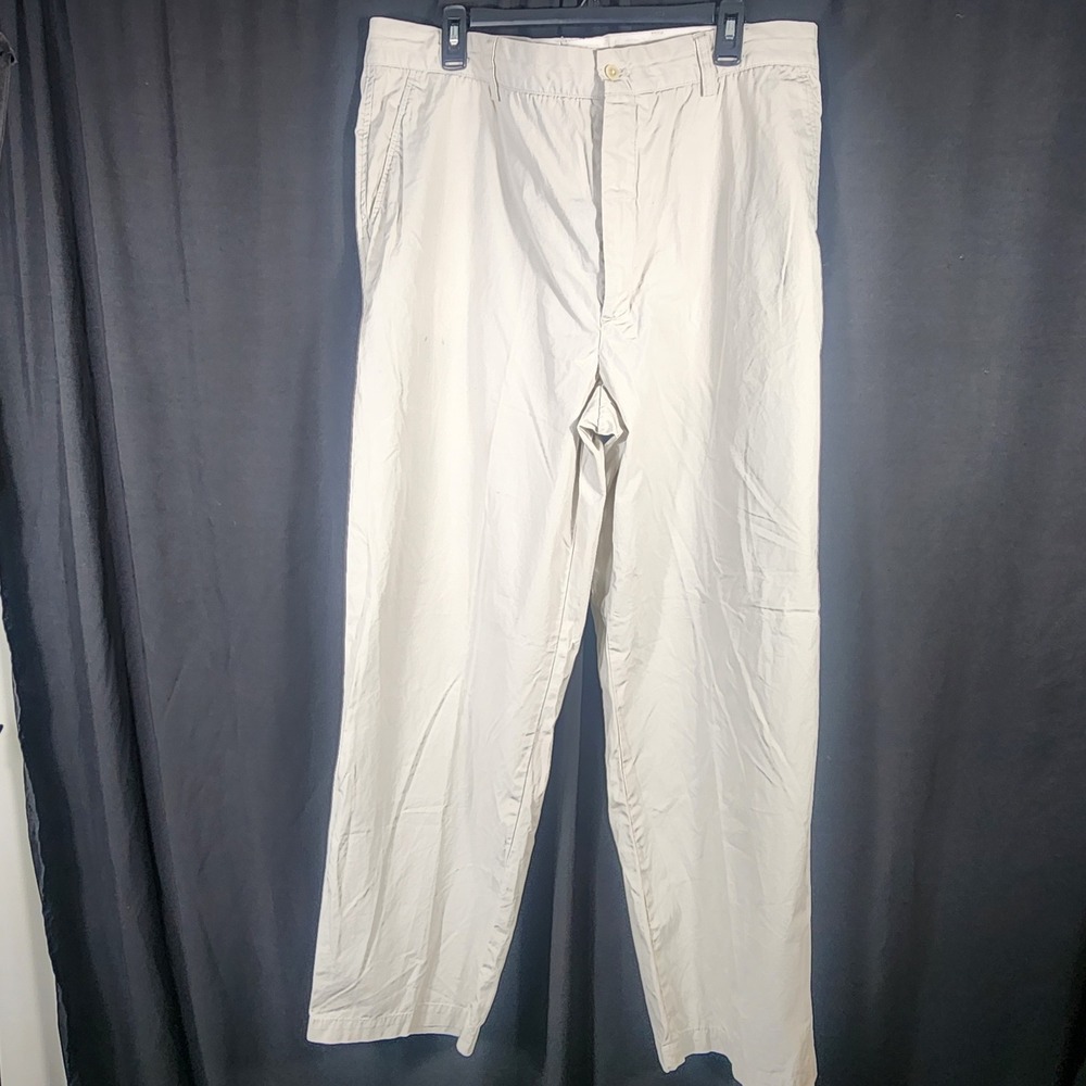 Vineyard Vines Mens 40x32 Stone Khaki Cotton Chino Pants Straight Leg 40 x 32
